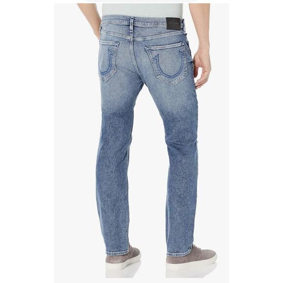 True Religion Geno Relaxed Slim Mens Distress Jean Light Breaker Rips Size 30 - Picture 2 of 13